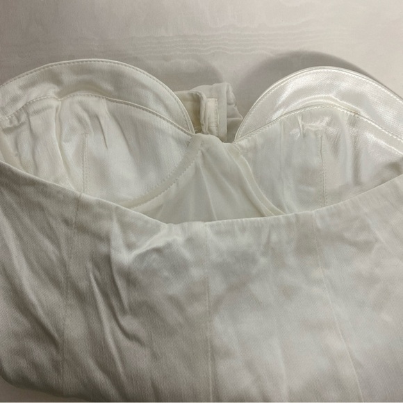 Zara satin bustier bodysuit. Off-white color, size S. - Picture 12 of 12